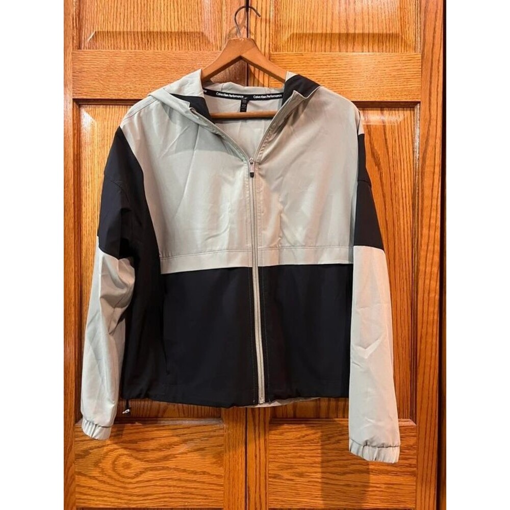 Calvin Klein Performance womens Color Block Hooded Full Zip Jacket